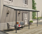 Terrassöverdäckning i aluminium Sierra Palram 2,3 x 4,6 m grå