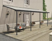 Terrassöverdäckning i aluminium Sierra Palram 2,3 x 6,9 m grå