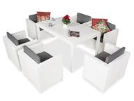 Möbelgrupp i konstrotting Colorado Premium 6 vit Bica