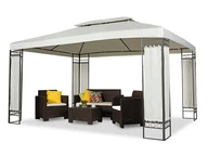 Trädgårdspaviljong Malta 3 x 4 m kräm Garden Point