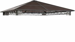 Tak av polykarbonat för Madera-paviljongen 3 x 3m grå