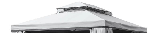 Takbeläggning för paviljong Valencia 3x4m grå Garden Point