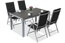 Trädgårdsmöbelset i aluminium polywood Verona för 4 personer Garden Point