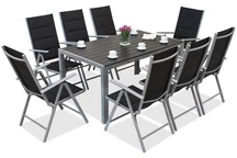 Trädgårdsmöbelset i aluminium polywood Verona för 8 personer Garden Point