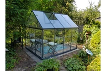 Växthus av polykarbonat Hybrid 1,85 x 2,46 m Palram - Canopia grå