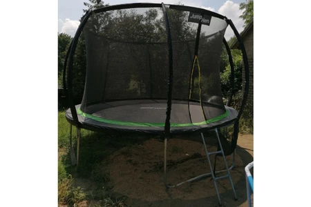 Trädgårdstrampolin med skyddsnät 374 CM Jump Hero