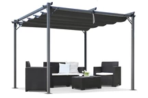 Antracitgrå pergola La Palma 3x3 Garden Point