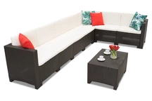 Colorado Hörn brun 7 Bica technorattan hörn med bord