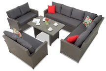 Garden Point Parma Comida 9 antracit hörn trädgårdsmöbelset