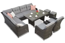 Garden Point Toledo Comida 7 antracit hörnsoffgrupp