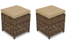 Garden Point brun technorattan sittpuffar för Toledo set - 2 delar