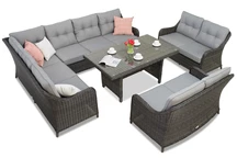 Garden Point hörnträdgårdsset Toledo Comida 9 antracit