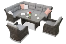 Garden Point teknorattan set Toledo Comida 7 antracit
