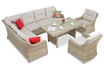 Garden Point teknorattan set Toledo Comida 7 beige