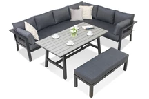 Hörnsoffa i aluminium för utomhusbruk Sydney Comida 8 med bänk Garden Point