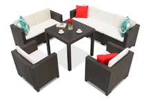 Möbelgrupp i konstrotting Colorado Dallas Apetito 7 brun Bica 