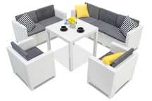 Möbelgrupp i konstrotting Colorado Dallas Apetito 7 vit Bica