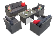 Parma Apetito 7 antracit Garden Point technorattan möbler