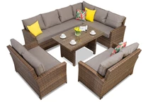 Parma Comida 9 brun Garden Point technorattan möbler