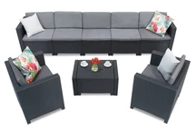 Technorattan set Colorado Kaffe Max 7 antracit Bica