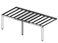 Förlängningsdel för Stockholm Palram aluminium terrasstak - Canopia med 2,9 m grå