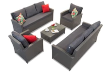 Parma Kaffe 8 antracit Garden Point technorattan möbler