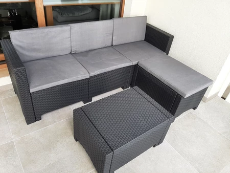Colorado Relax antracit Bica lounge-möbelset i teknorattan