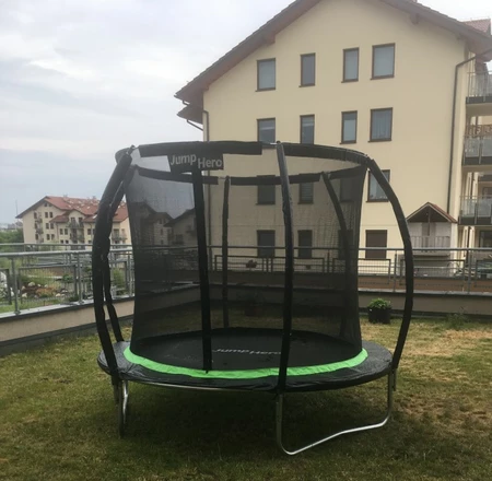 Premium trädgårdstrampolin med innernät 244cm Jump Hero 8FT