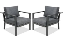 Aluminium 1-sitssoffa Sydney Garden Point antracit - set om 2 st
