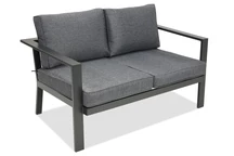 Aluminium 2-sitssoffa Sydney Garden Point antracit