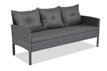 Bari Garden Point antracit technorattan tresitsig soffa