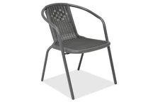 Bergamo Garden Point antracit technorattan-stol