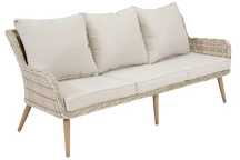 Bilbao Garden Point tresitsig terrasssoffa i technorattan sand