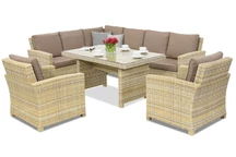 Bristol Comida 7 Garden Point trädgårdsmöbler i teknorattan beige