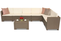 Colorado Hörn Max 7 cappuccino Bica technorattan hörn med bord