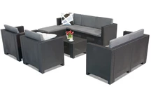 Colorado Relax Corner 8 antracit Bica lounge-möbelset i teknorattan