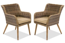 Cordoba technorattan stol 2 delar Garden Point brun