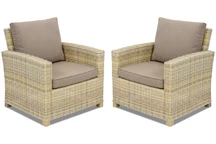 Bristol Garden Point beige fåtölj i teknorattan - set om 2 st