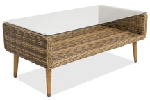Garden Point Bilbao soffbord i brun teknorattan
