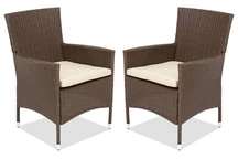 Grenada Garden Point brun teknorattanstol - set om 2 st