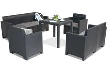 Nebraska Dallas Apetito 7 Antracit Bica technorattan möbler