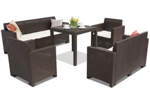 Nebraska Dallas Apetito 7 brun Bica trädgårdsset Technorattan