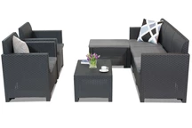 Nebraska Relax Corner 6 antracit Bica lounge-möbelset i teknorattan