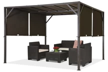 Pergola i metall Santorini 3 x 3 m brun Garden Point