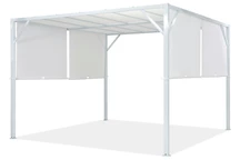 Pergola i metall Santorini 3 x 3 m vit Garden Point