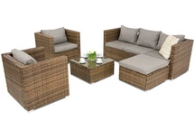 Roma Corner 6 Garden Point trädgårdsmöbelset i teknorattan