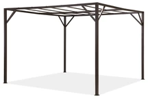 Stomme till pergola i metall Santorini 3 x 3 m brun Garden Point