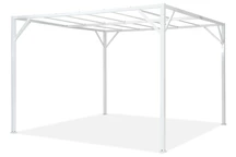 Stomme till pergola i metall Santorini 3 x 3 m vit Garden Point
