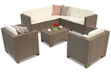 Technorattan hörnserie Colorado Corner 7 cappuccino Bica