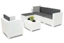 Technorattan lounge möbel set Colorado Relax Corner 5 vit Bica